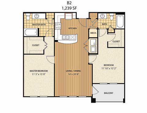 three bedroom floor plan for a 2100 sq ft home